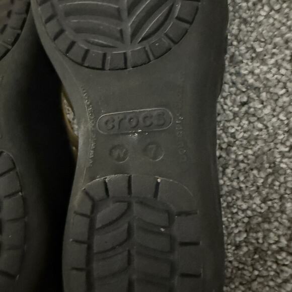 Crocs Adrina Slingback Wedge Peep Toe Slip On Shoes Cut Out Women's US Size 7 - Picture 2 of 5